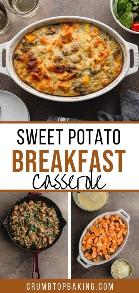 Pinterest image for Sweet Potato Breakfast Casserole - long pin 3.