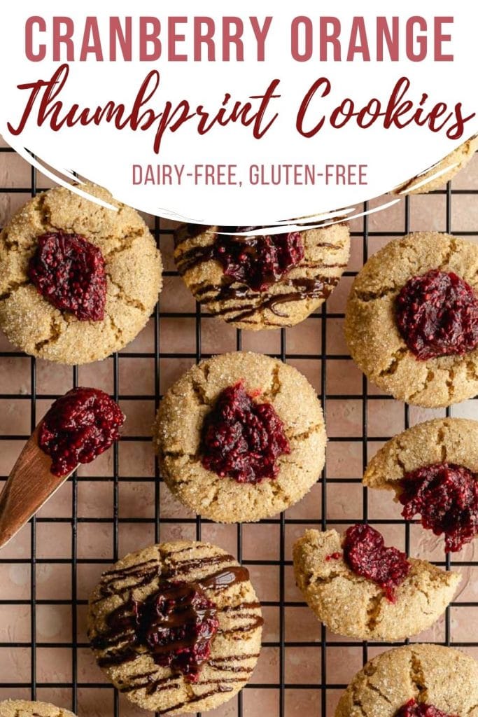 Pinterest image for Cranberry Thumbprint Cookies - short pin 2.