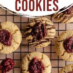 Pinterest image for Cranberry Thumbprint Cookies - long pin 3.