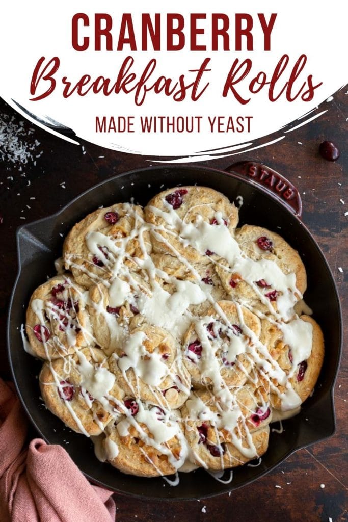 Pinterest image for Cranberry White Chocolate Rolls - short pin 4.