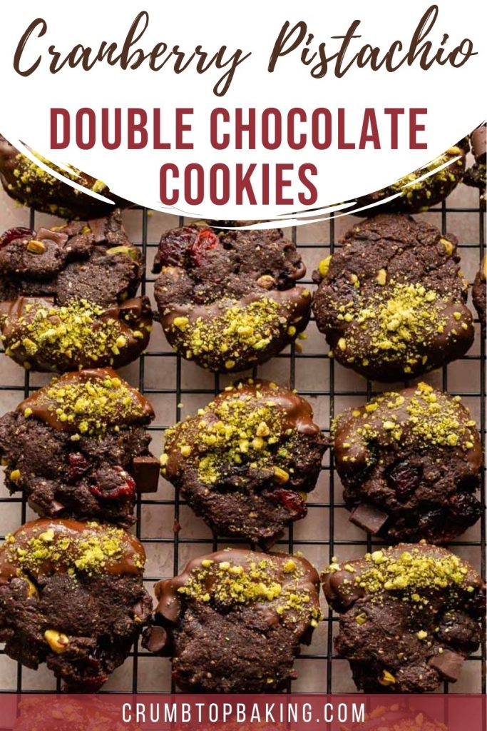 Pinterest image for Cranberry Pistachio Cookies - short pin 1.