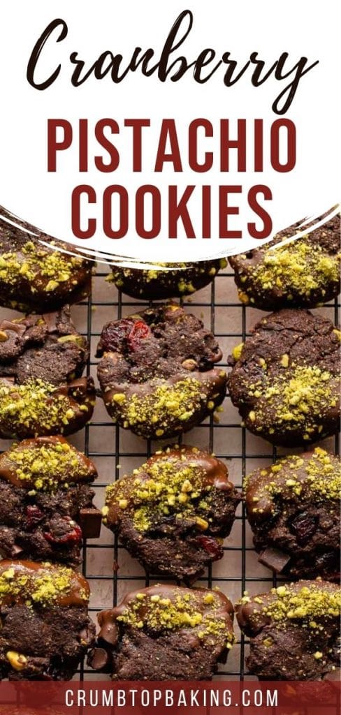 Pinterest image for Cranberry Pistachio Cookies - long pin 3.