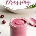 Pinterest image for Cranberry Salad Dressing- long pin 2.