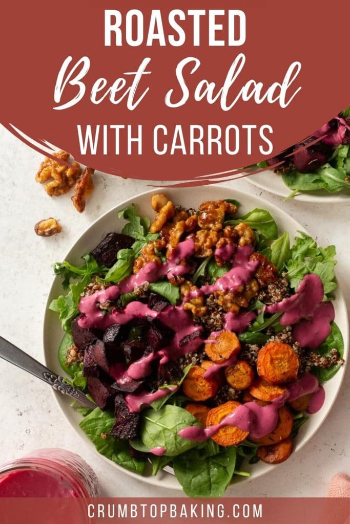 Pinterest image for Roasted Beet and Carrot Salad - short pin 3.