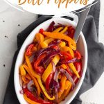Pinterest image for Air Fryer Peppers and Onions - Pin 1.