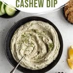 Pinterest image for Onion Herb Cashew Dip - pin 1.