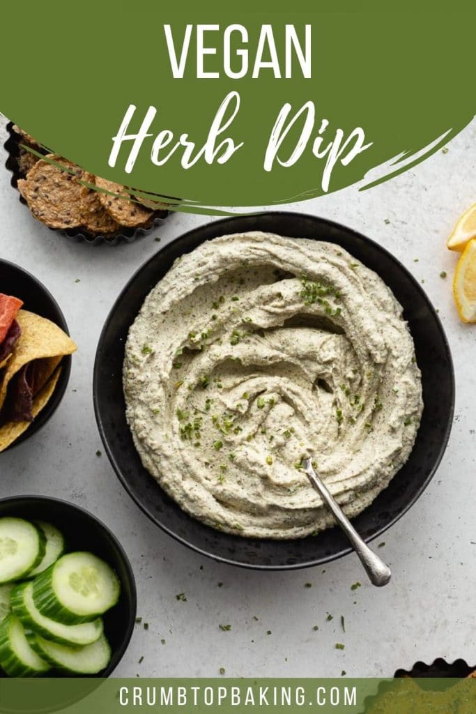 Pinterest image for Vegan Herb Dip - pin 2.