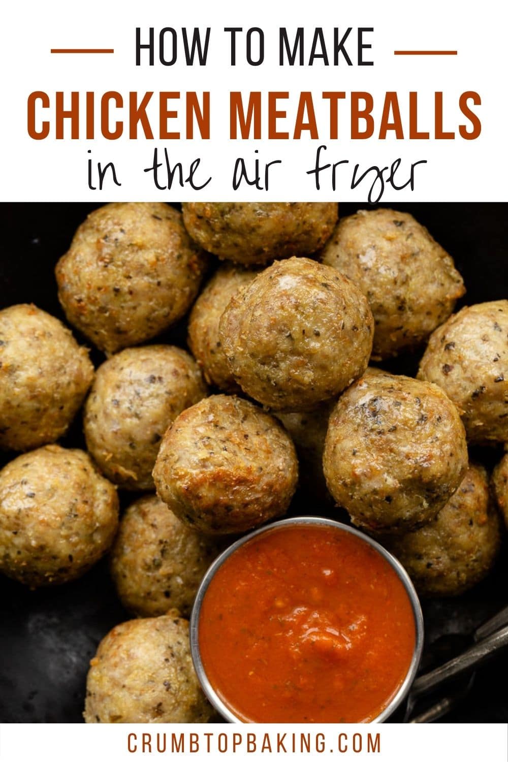 Air Fryer Chicken Meatballs Crumb Top Baking
