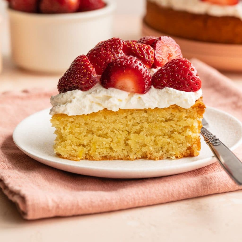 Lemon Almond Flour Cake Crumb Top Baking