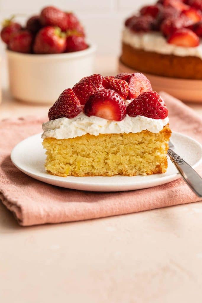 Lemon Almond Flour Cake Crumb Top Baking