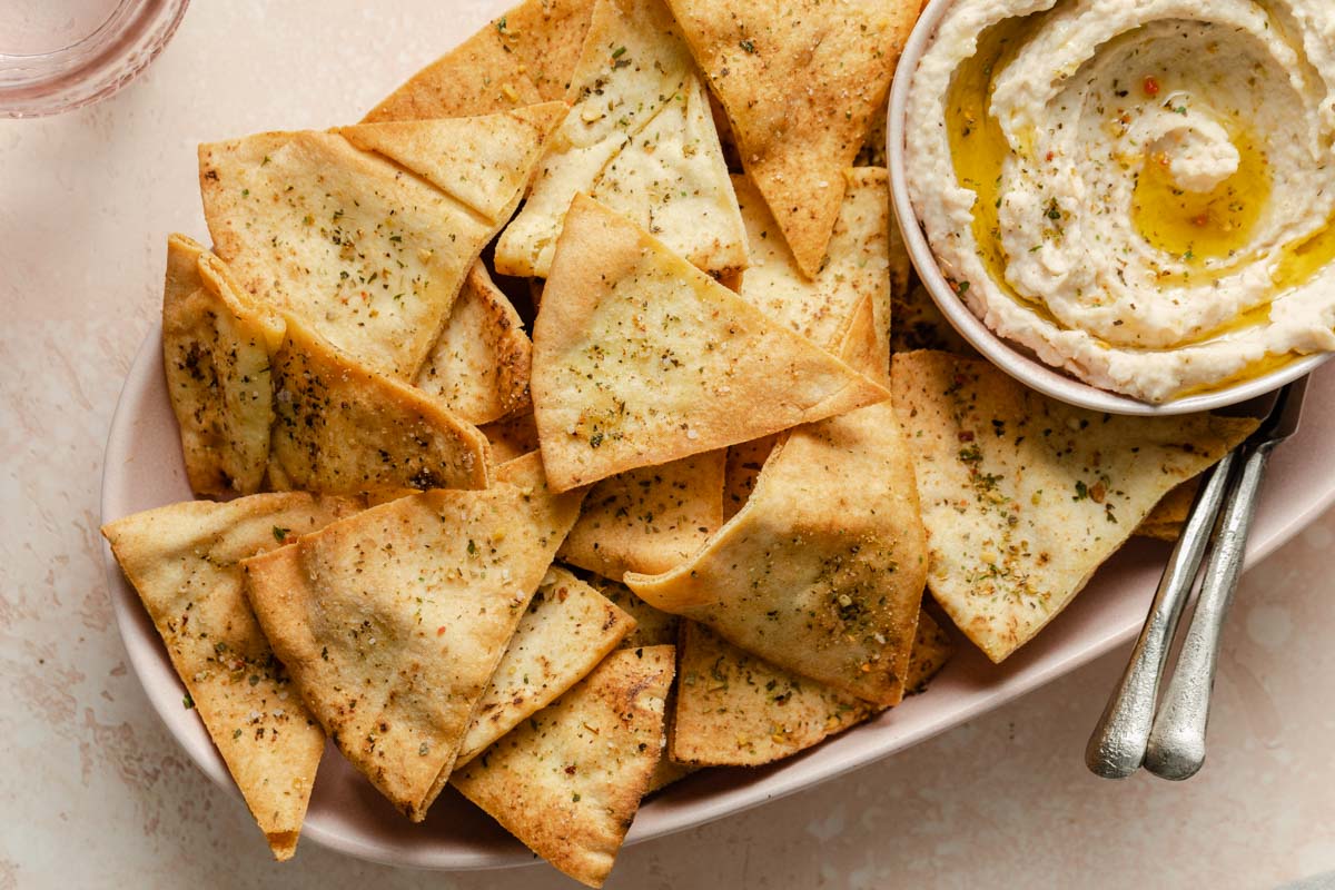 Air Fryer Pita Chips Crumb Top Baking