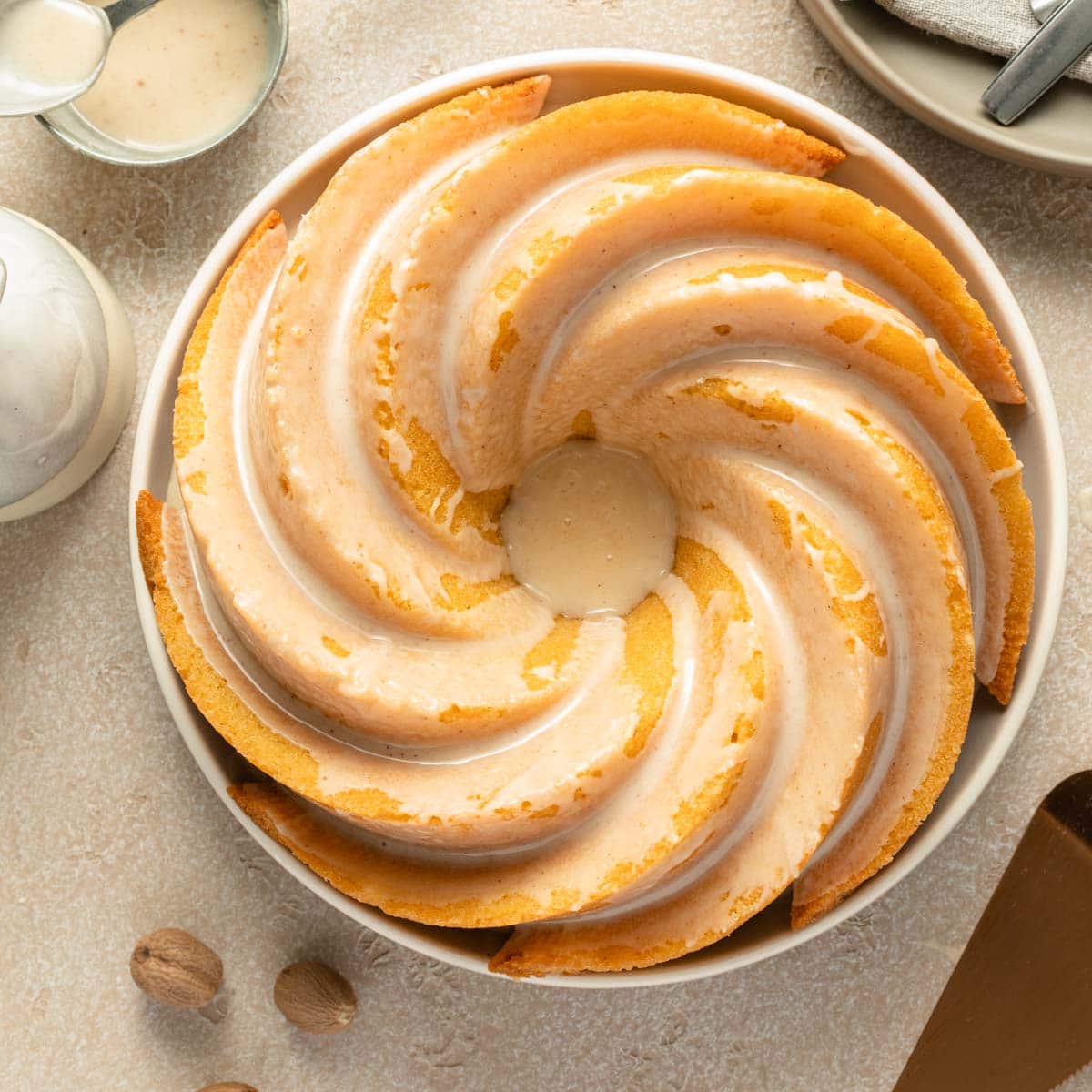 Eggnog Bundt Cake Crumb Top Baking