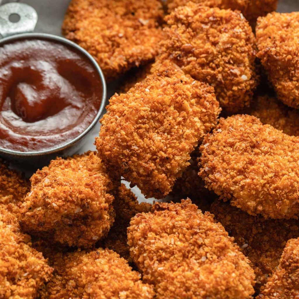 Air Fryer Chicken Bites Crumb Top Baking