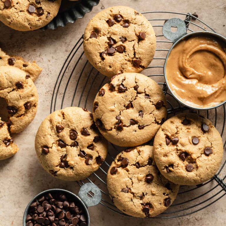 Almond Flour Peanut Butter Cookies Crumb Top Baking