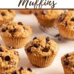 Pinterest image for air fryer muffins.