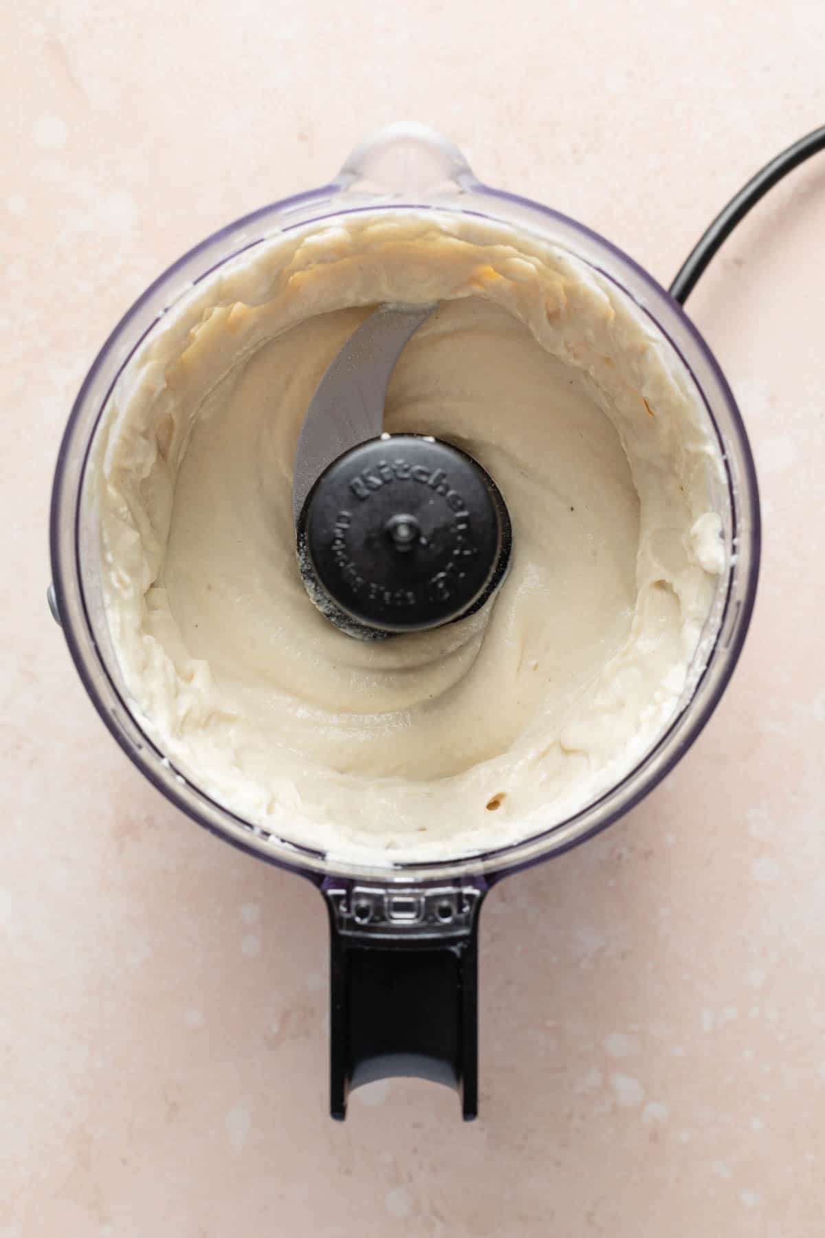 Cashew mayo blended together in a food processor.