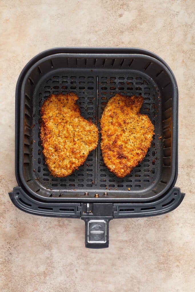 Air Fryer Chicken Schnitzel Crumb Top Baking