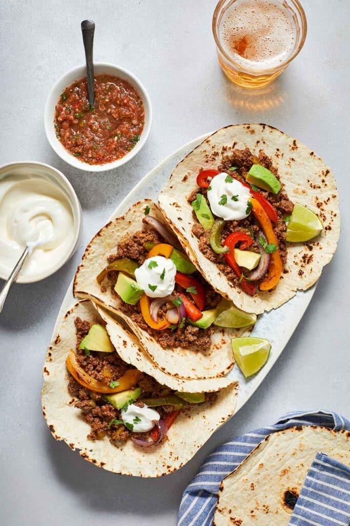 Ground Beef Fajitas Crumb Top Baking