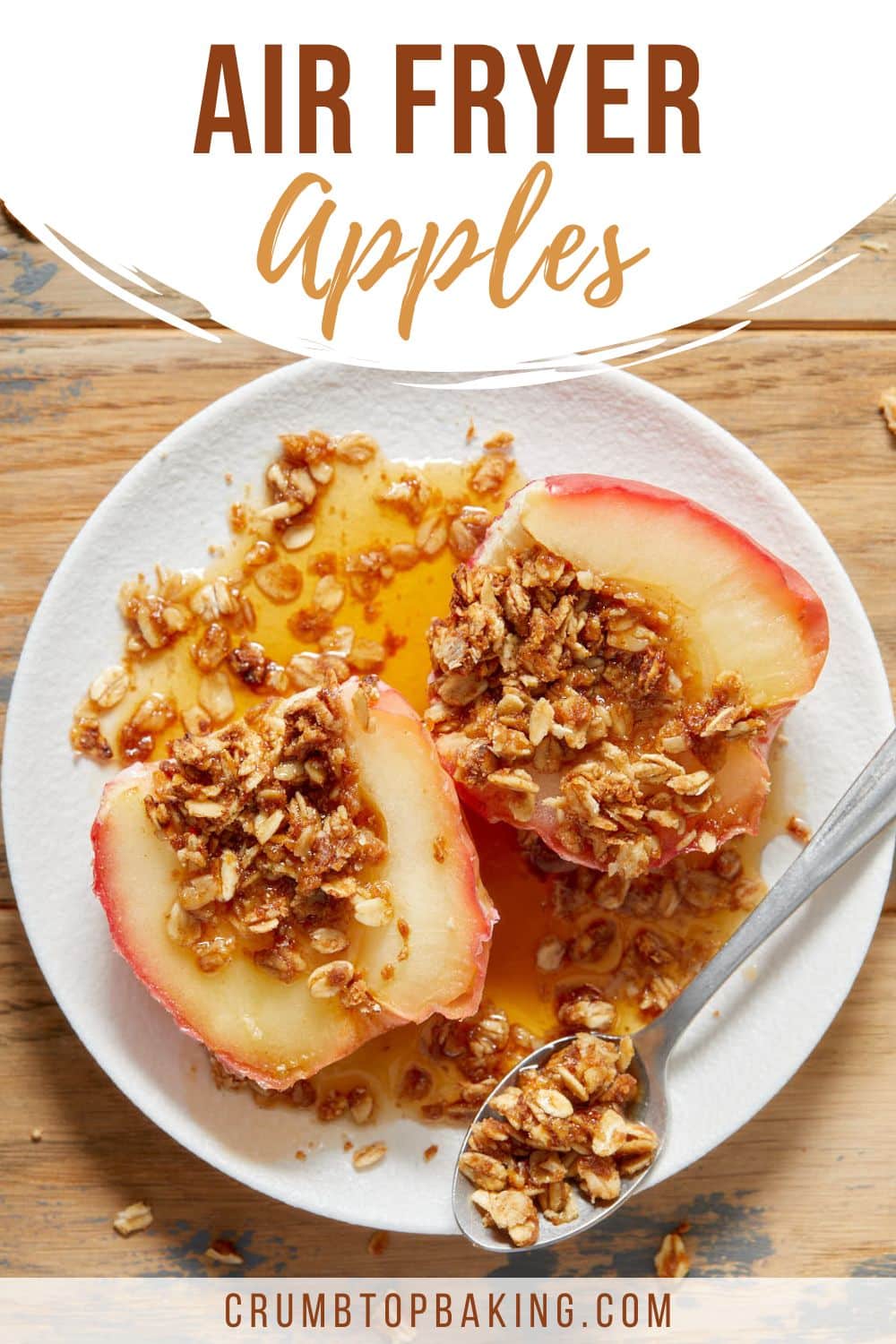 Air Fryer Baked Apples Crumb Top Baking