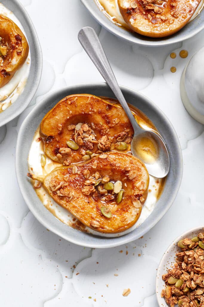 Air Fryer Pears Crumb Top Baking