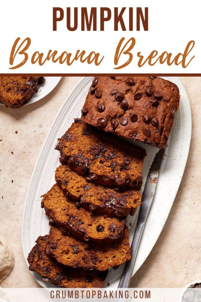 Pinterest image for Pumpkin Banana Bread.