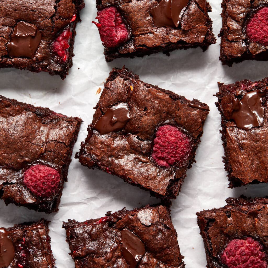 Raspberry Brownies Crumb Top Baking