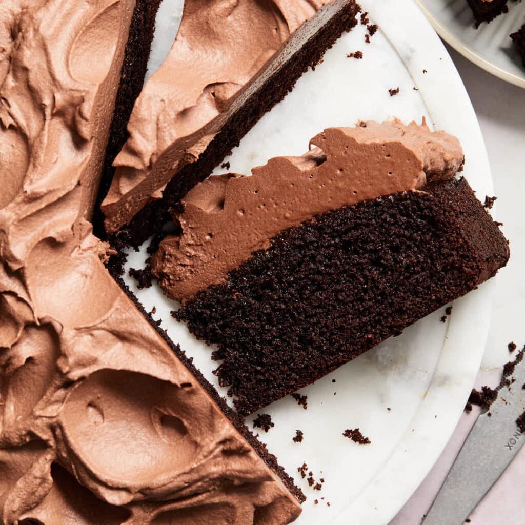 Almond Flour Chocolate Cake Crumb Top Baking