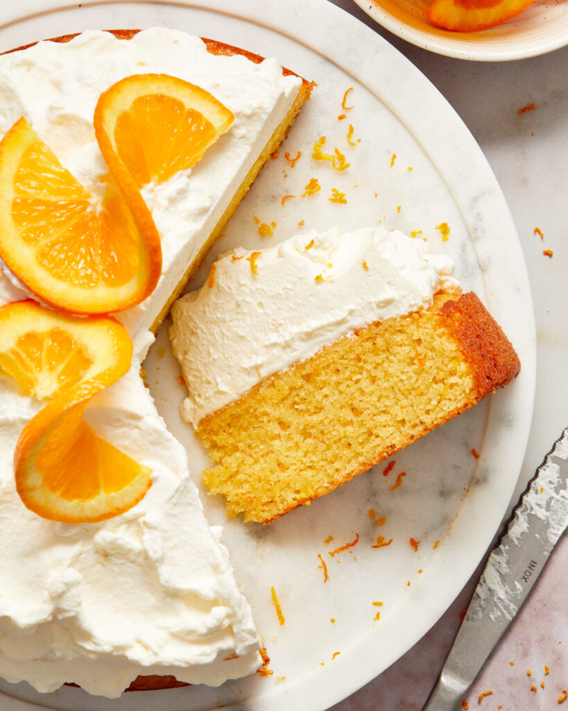 Almond Flour Orange Cake Crumb Top Baking