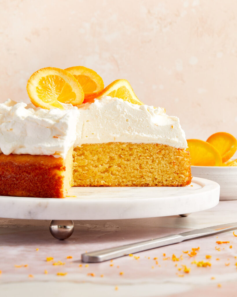 Almond Flour Orange Cake Crumb Top Baking