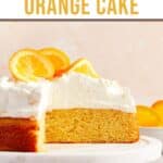Pinterest image for almond flour orange cake.