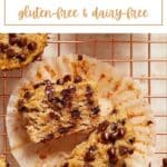 Pinterest image for almond flour banana muffins.