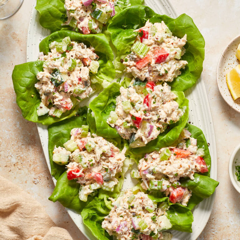 Tuna Lettuce Wraps (No Mayo, No Yogurt) Crumb Top Baking