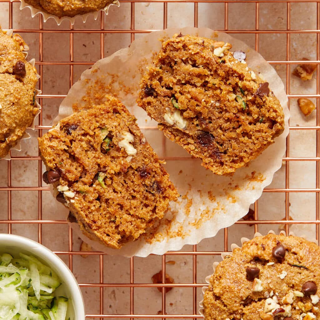 Almond Flour Zucchini Muffins (GlutenFree) Crumb Top Baking