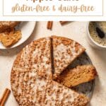 Pinterest image for almond flour apple cake.