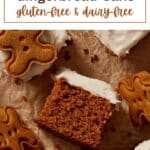 Pinterest image for almond flour gingerbread cake.