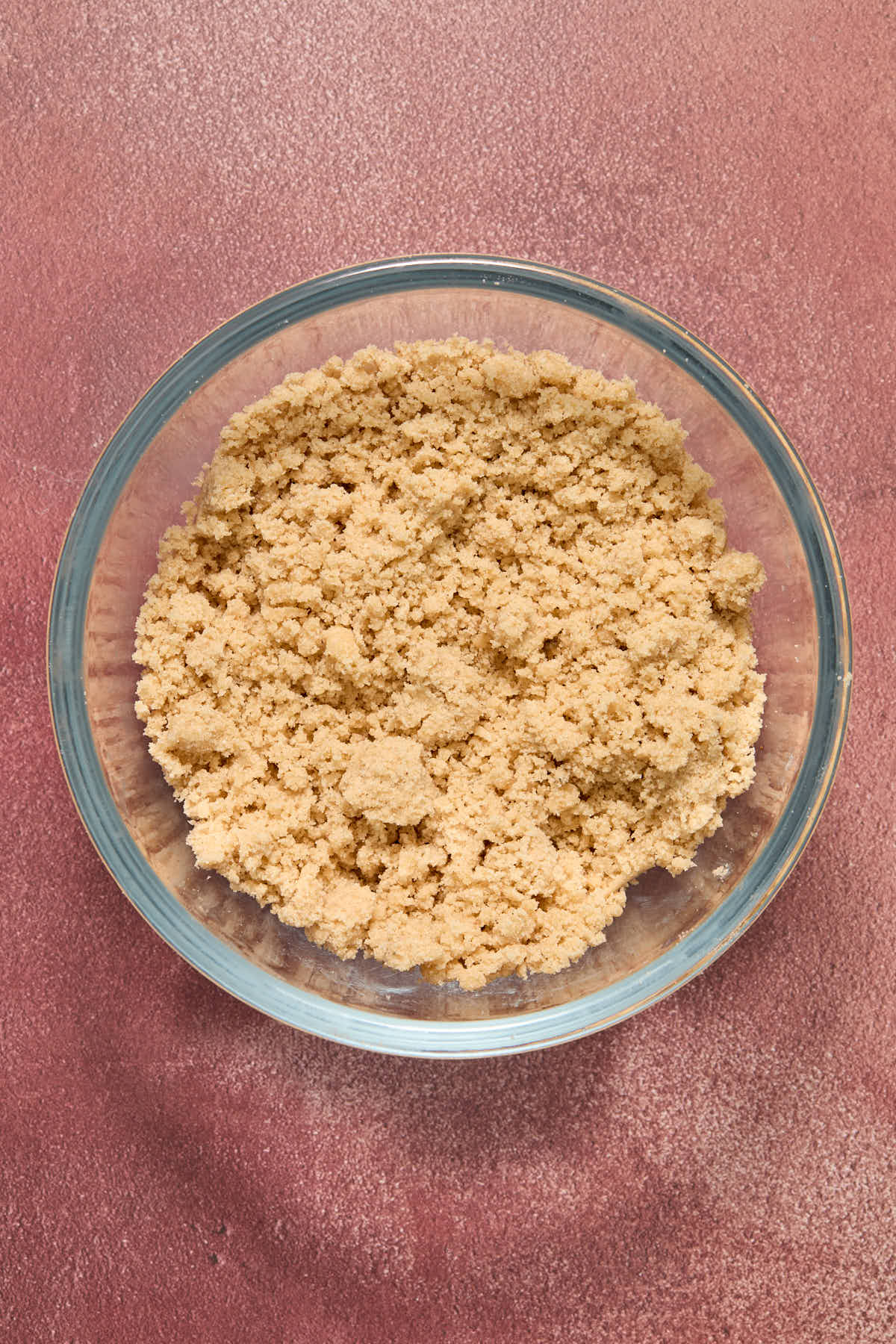 Streusel topping mixed together in a small bowl.