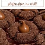 Pinterest image for almond flour chocolate blossom cookies.